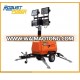 4 flood Lights 8kw trailer type diesel generator light tower