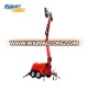 LED High Telescopic Mast Hydraulic Stabiliser Legs Light Tower