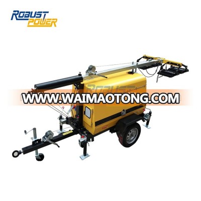 Heavy Duty Manual Telescopic Mast 4x240W Industrial LED Light Tower Mobile